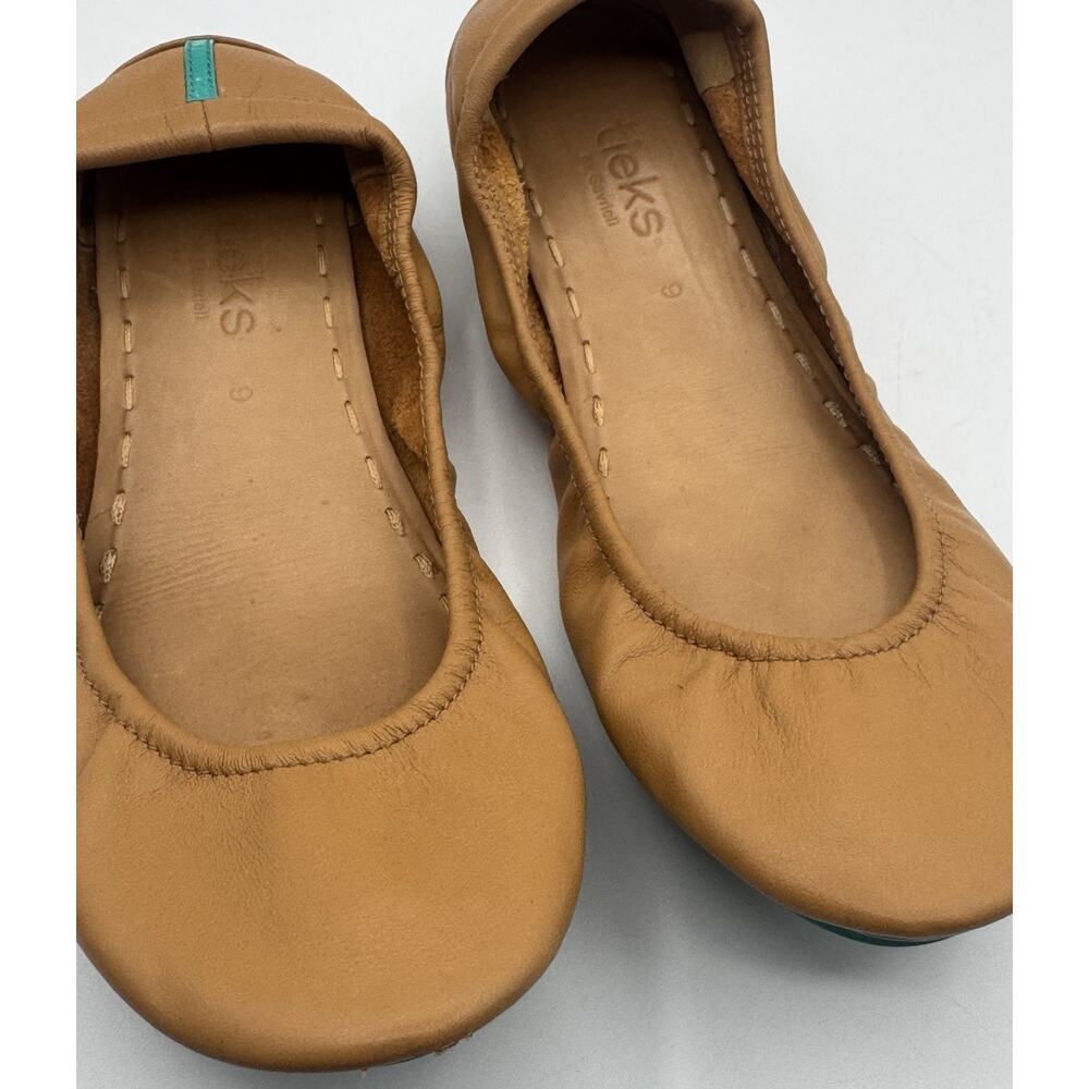 Tieks Gavrieli Ballet Flats Sz 9 M Camel Tan Nappa Leather Foldable Shoes Travel - Picture 2 of 16